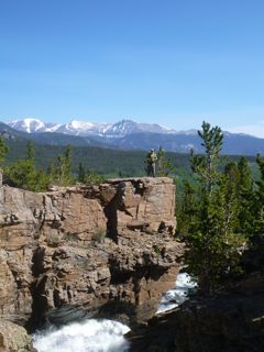 view of rapids from rock ledge