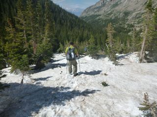 Hiking on snow